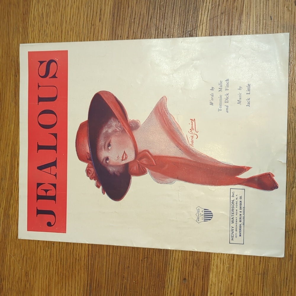 1924 Sheet Music Jealous